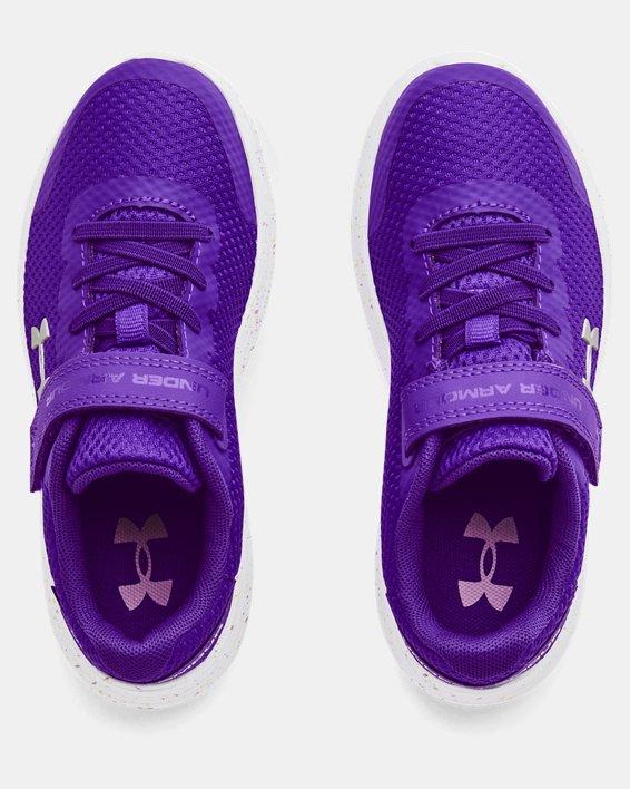 Girls' Pre-School UA Surge 2 AC Fade Running Shoes, Purple, pdpMainDesktop image number 2